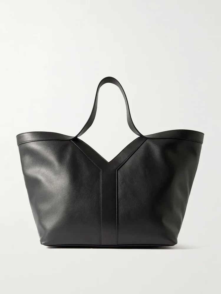 Y leather tote
