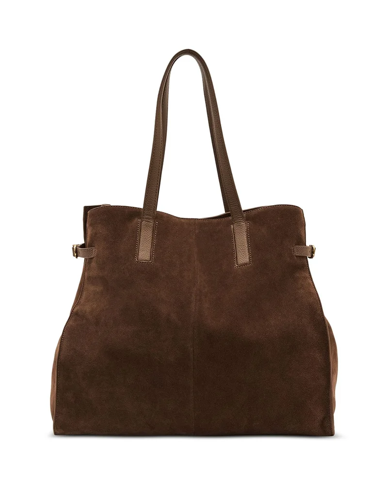 Indigo Oversized Suede Tote