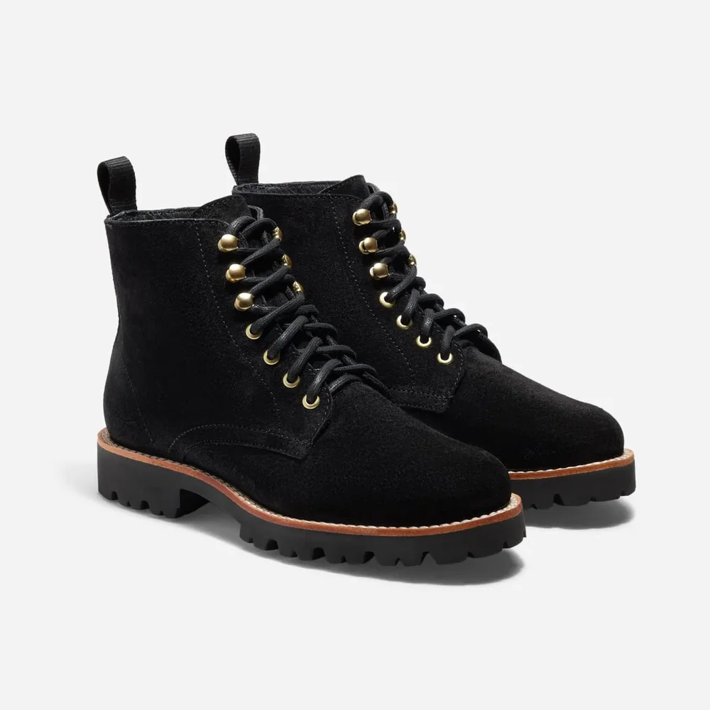 Go-To Lace Lug Boot - Black