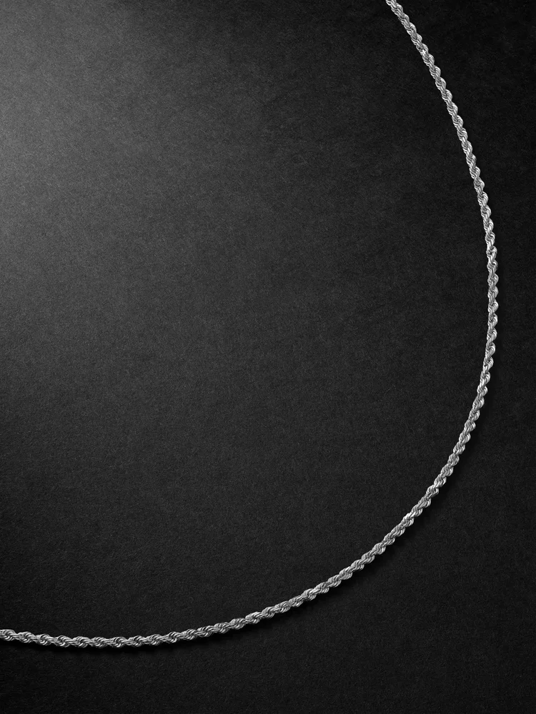 20-Inch 14-Karat White Gold Rope Chain Necklace