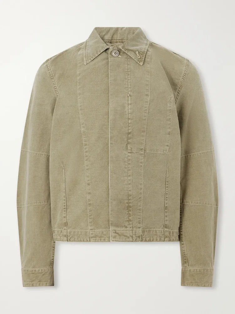 Machine Pigment-Dyed Cotton-Twill Jacket