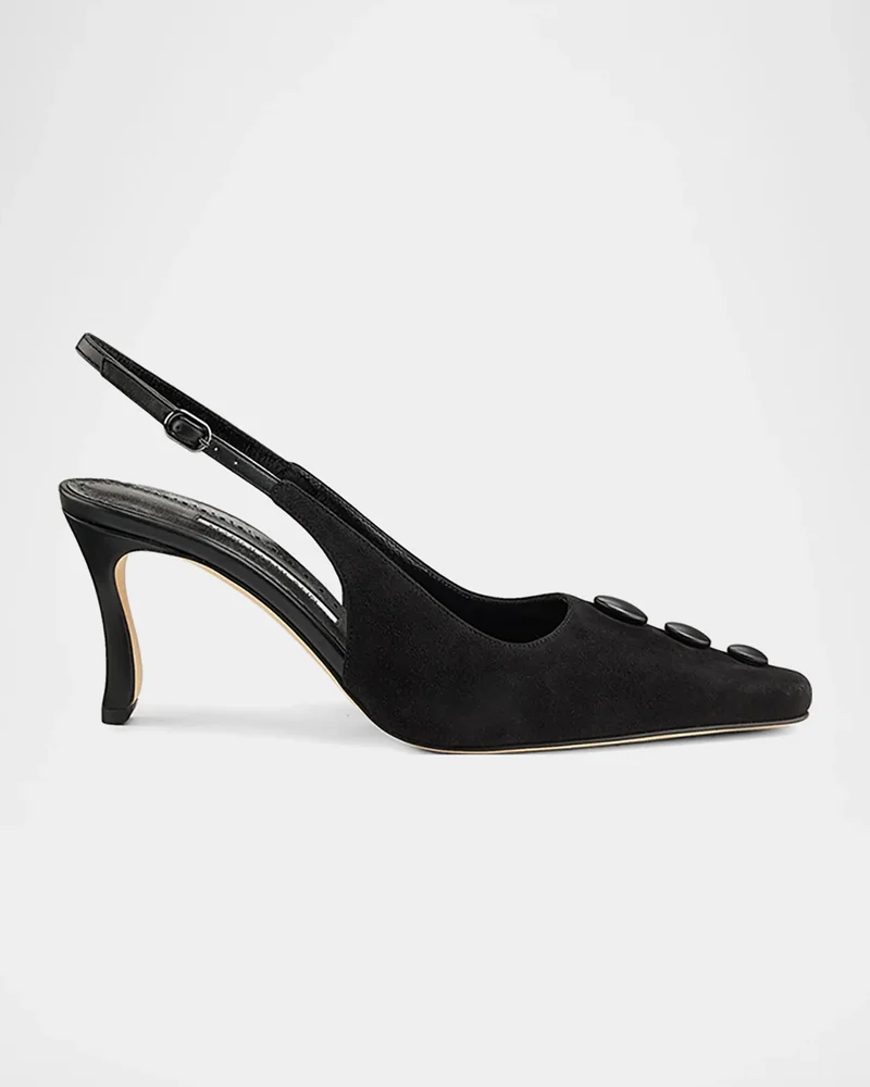 70mm Alexapla Suede Slingback Pumps