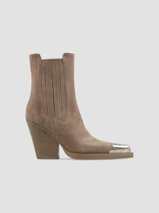 Dallas 100MM Cap Toe Suede Chelsea Boots