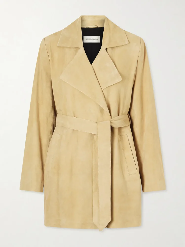 Kerry belted suede jacket