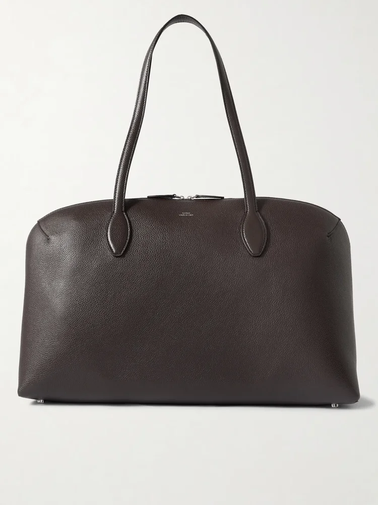 Day textured-leather tote