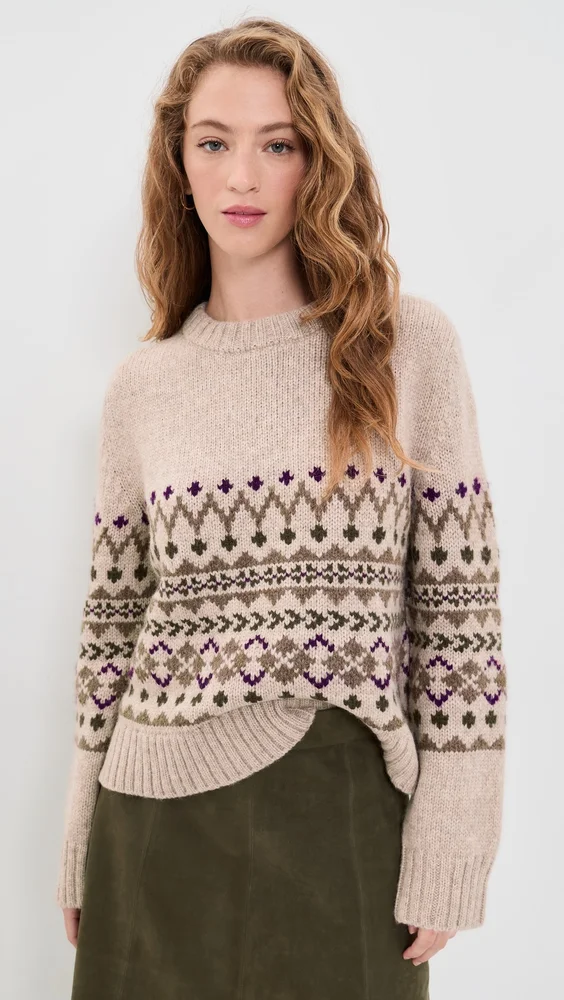 Sterling Oatmeal Alpaca Crewneck