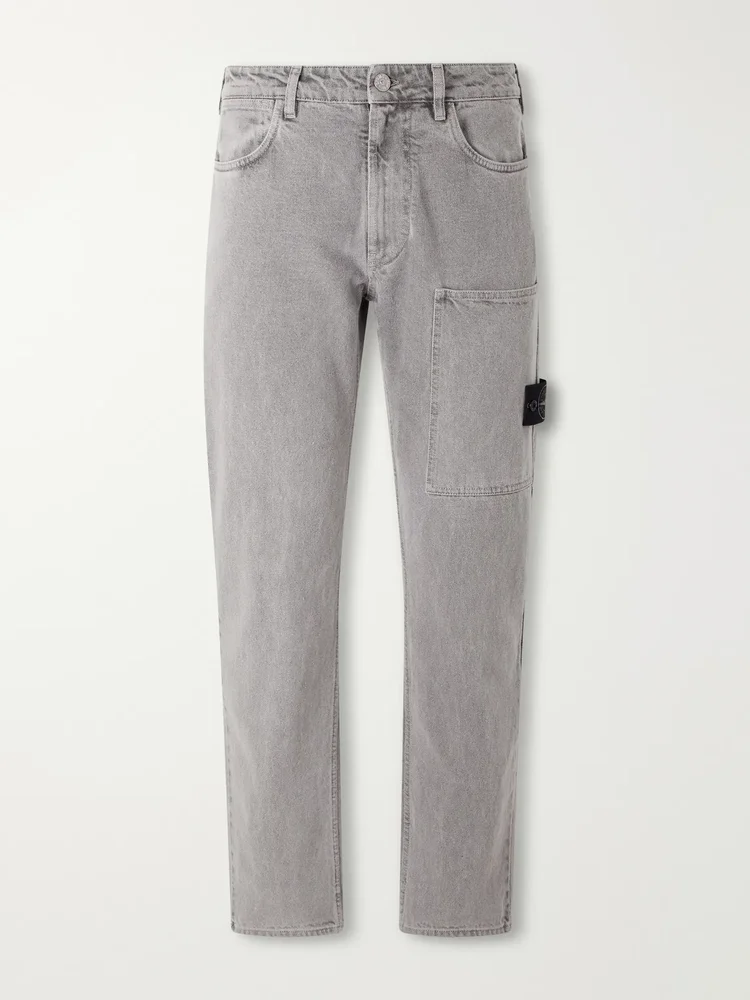 Straight-Leg Mineral-Dyed Cotton Gabardine-TC Trousers