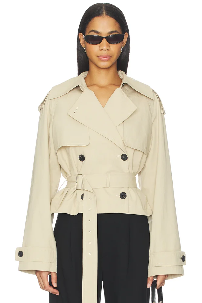 Kimmi Cropped Trench Jacket