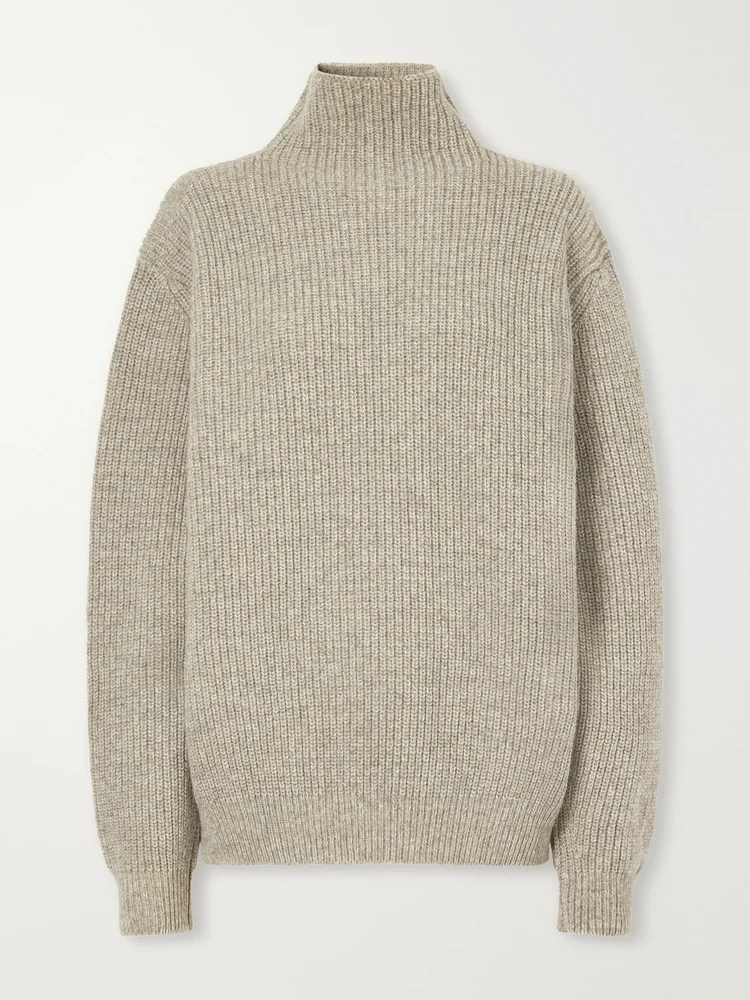 Ribbed alpaca and yak-blend sweater