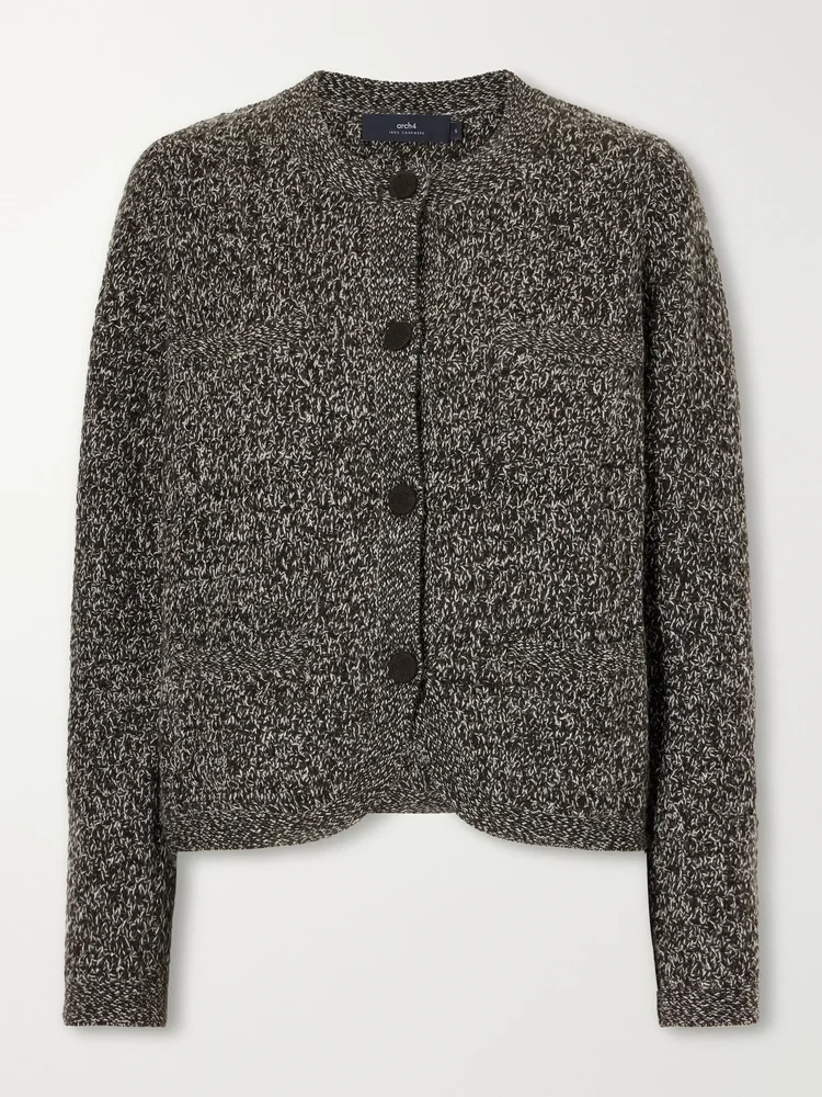Tulip tweed cashmere cardigan