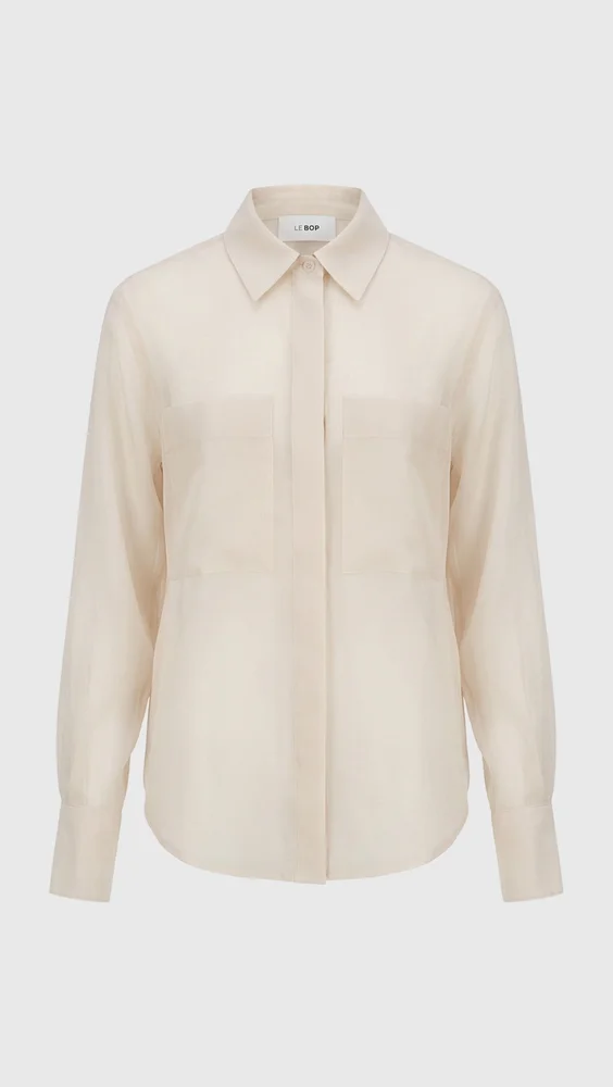 Organza Button Down