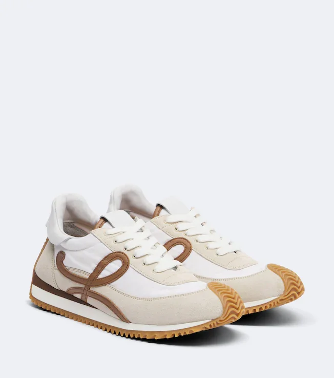 Flow Runner 2.0 suede-trimmed sneakers