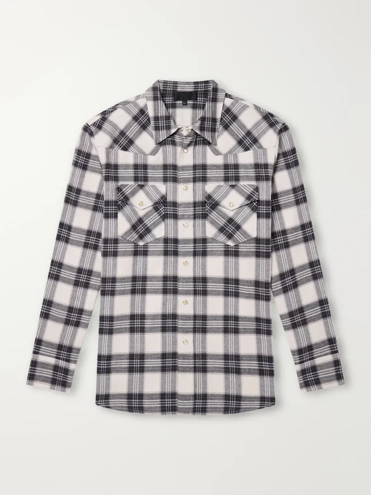 Travis Checked Cotton-Flannel Shirt