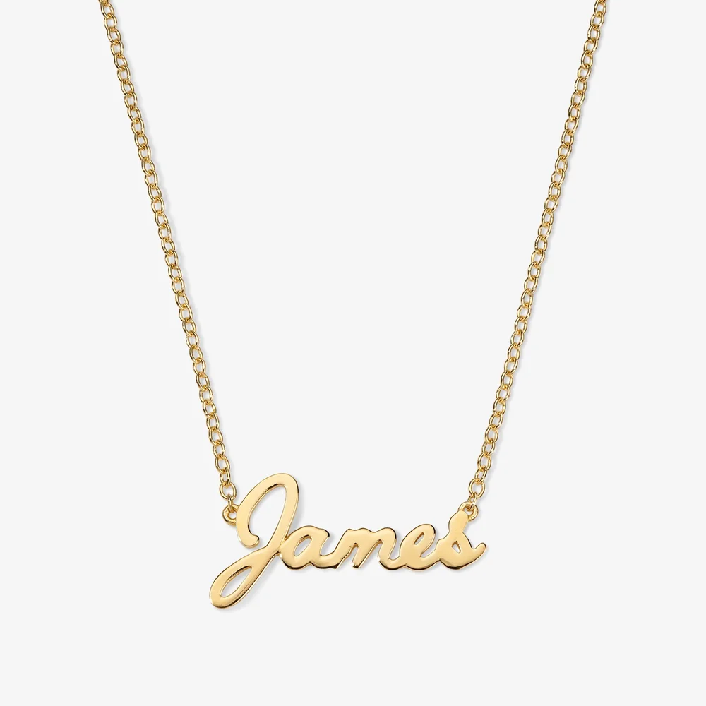 Vault Sale: Signature Script "James" Necklace in Vermeil