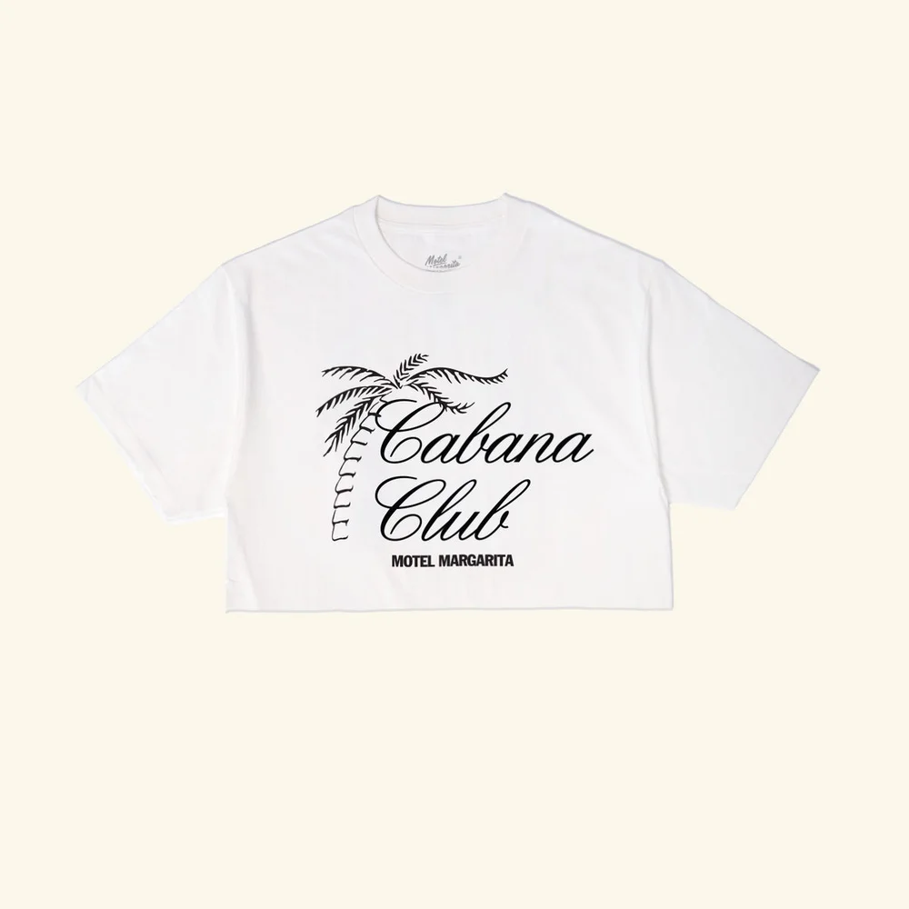 Cabana Club Crop - White