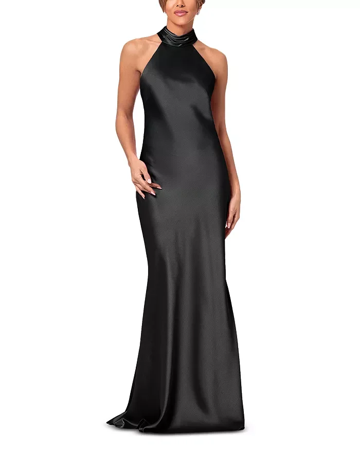 Sleeveless Satin Gown