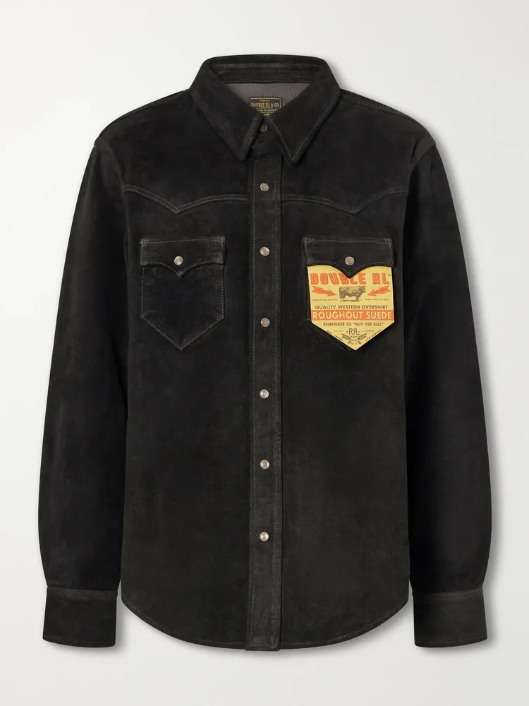 Willett paneled suede jacket