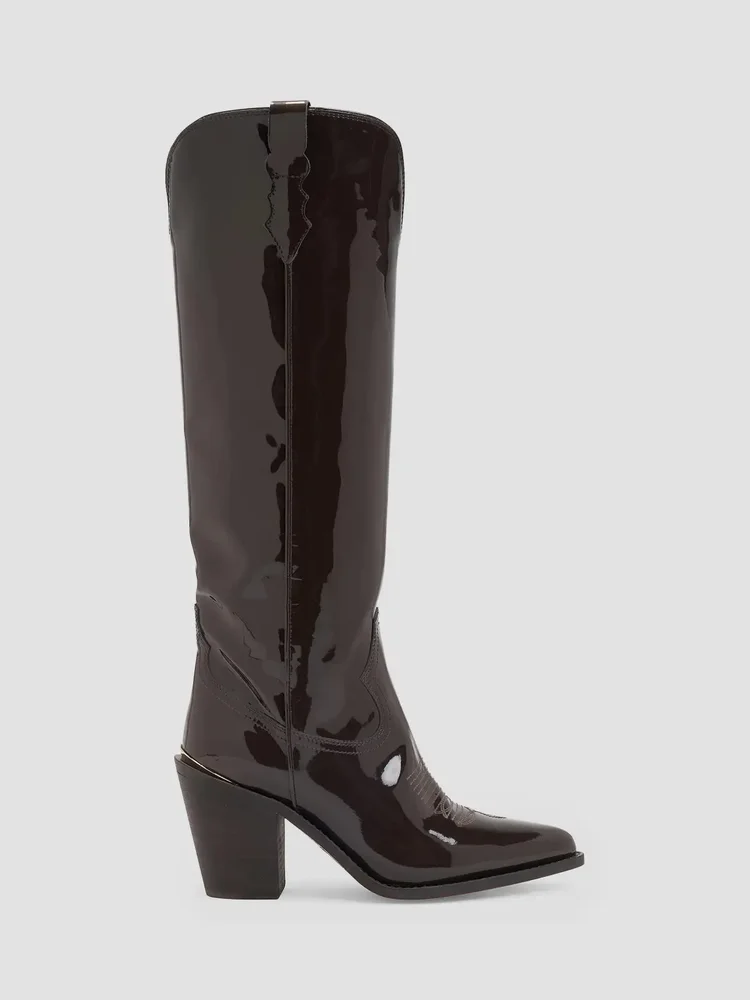 Coco 90MM Patent Leather Knee-High Boots