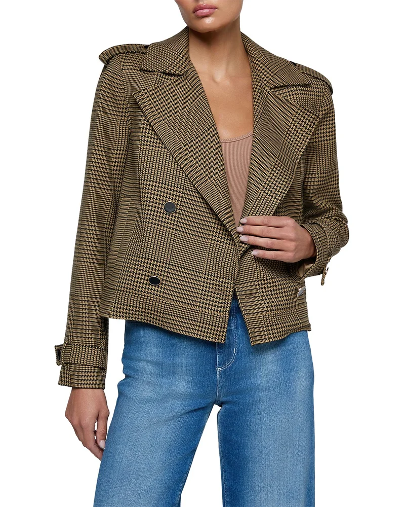 Xoey Cropped Trench Jacket