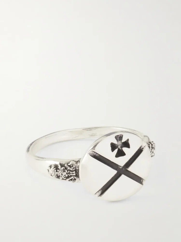 X Sterling Silver Ring