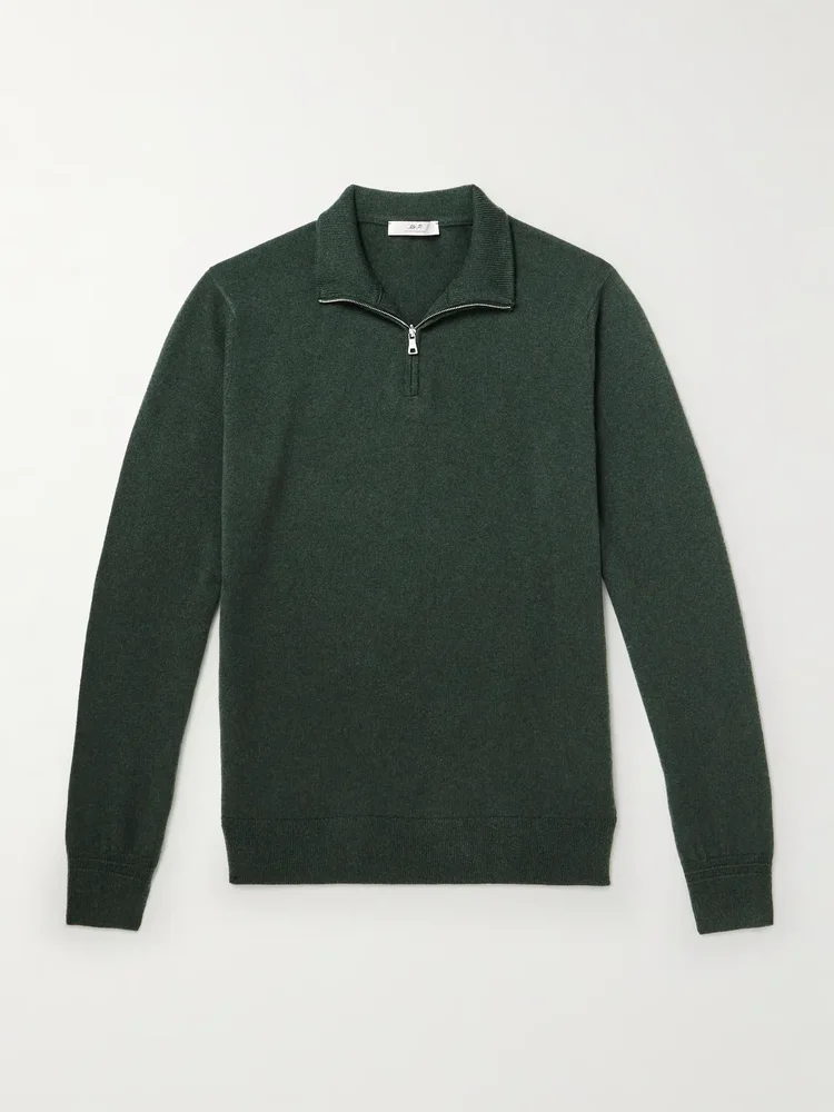 James Cashmere Half-Zip Sweater