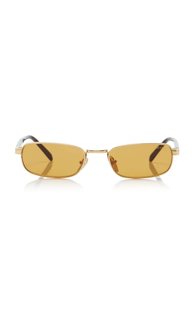 Square-Frame Metal Sunglasses
