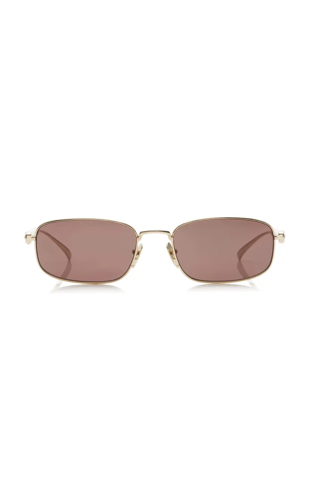 Square-Frame Metal Sunglasses