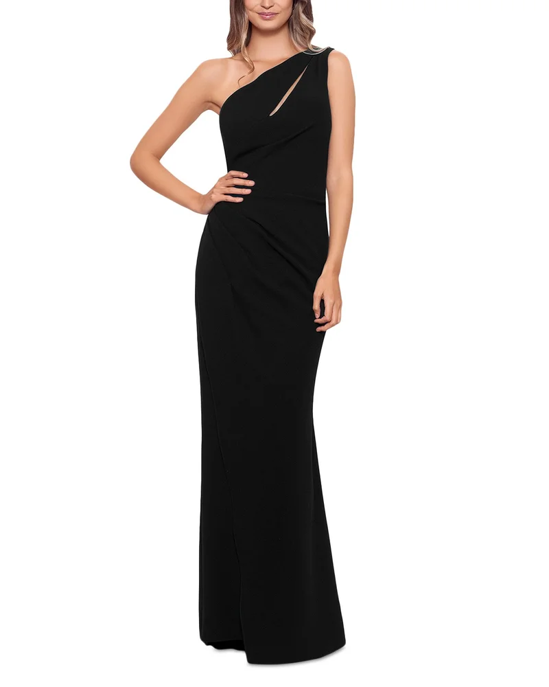 Cutout One Shoulder Gown - Exclusive