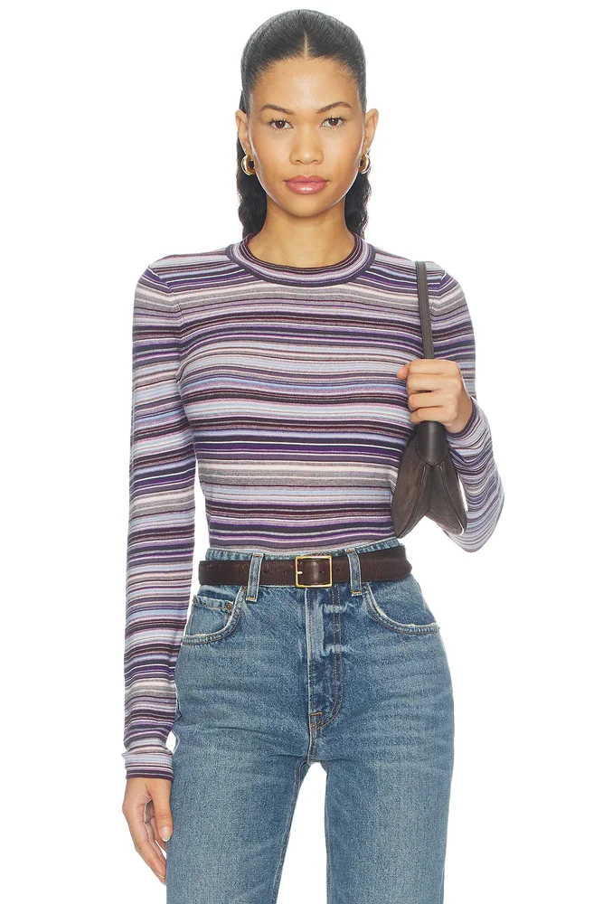 Madison Long Sleeve Crew Neck Sweater Tee