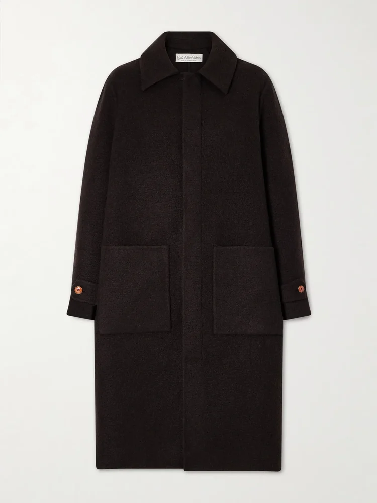 Angel cashmere and wool-blend coat