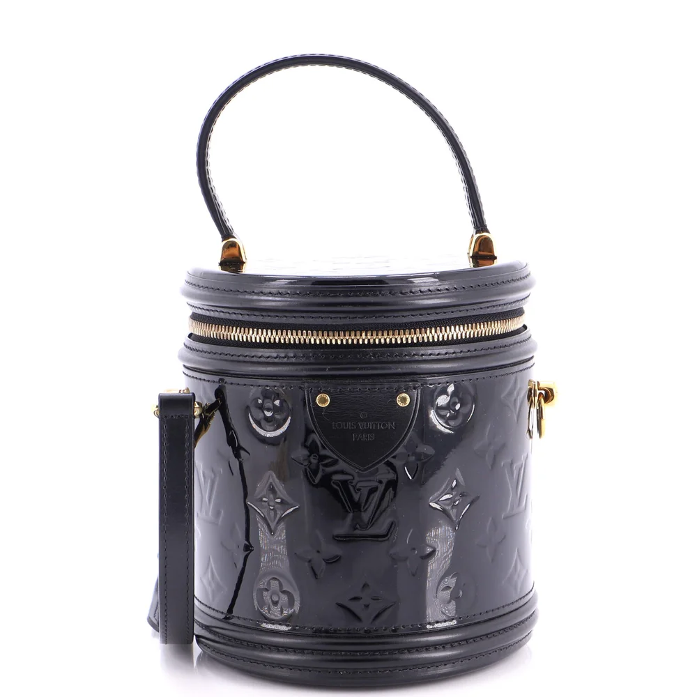 Cannes Handbag Monogram Vernis, Black