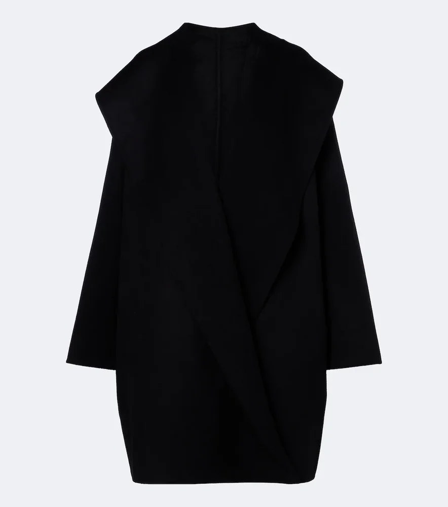 Hooded wool coat