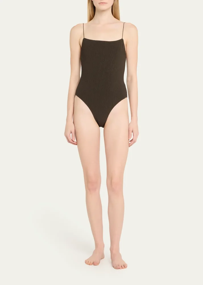 Smocked One-Piece Swimsuit