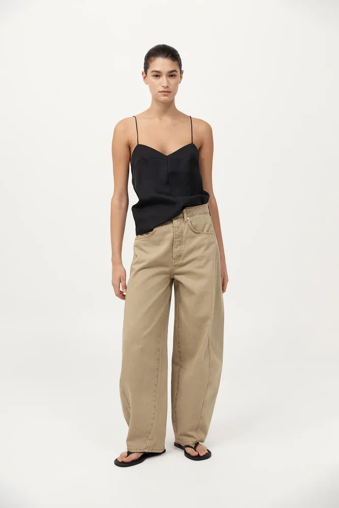 Silk Twill Cami - Black