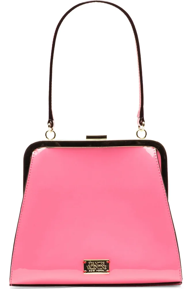 Lulu Leather Frame Clutch