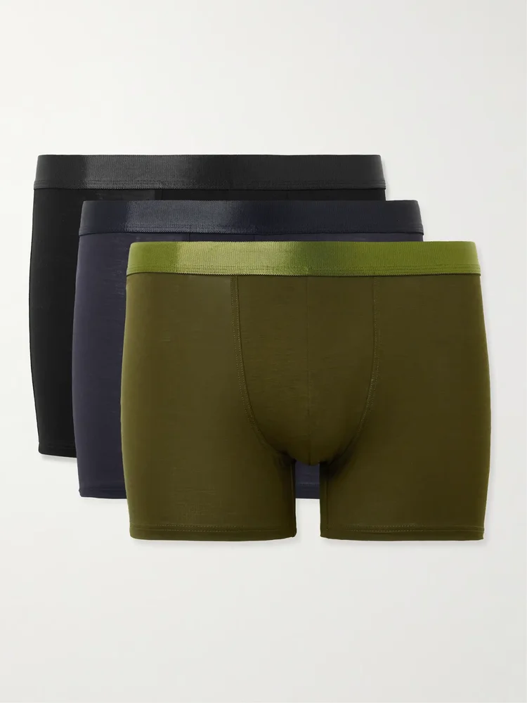 Three-Pack Stretch-TENCEL Lyocell Boxer Briefs