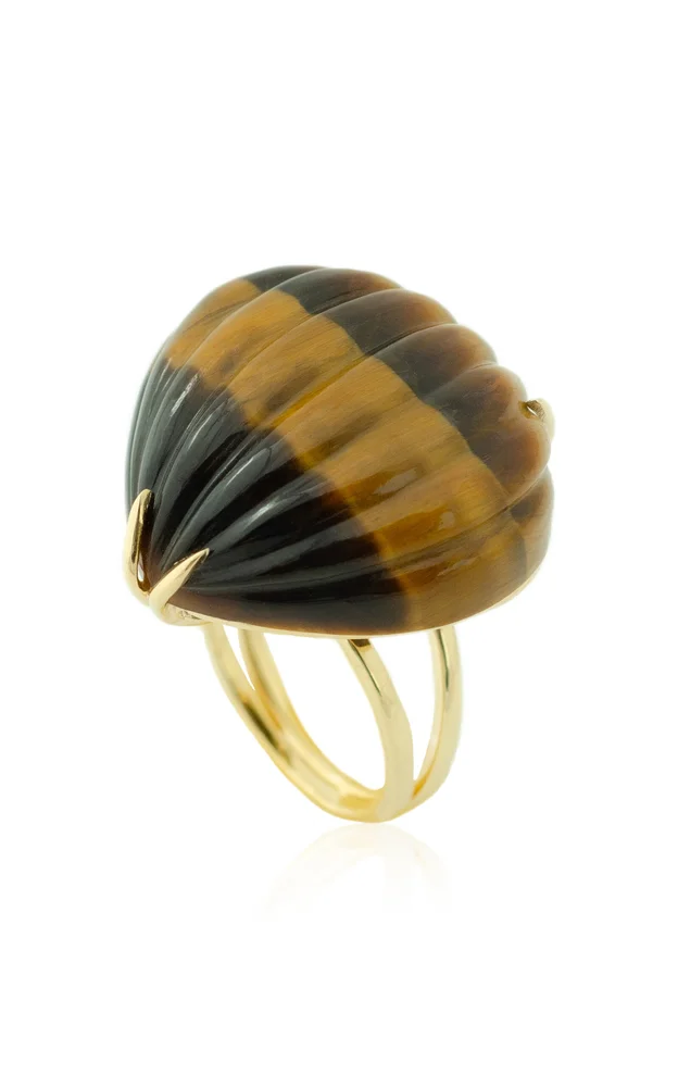 18K Yellow Gold Tiger's Eye Ring