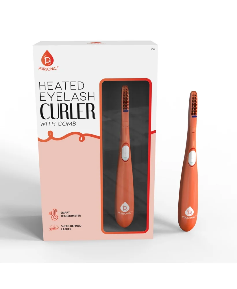 Heated Eyelash Curler with Comb, Provides Long Lasting Curl in Seconds