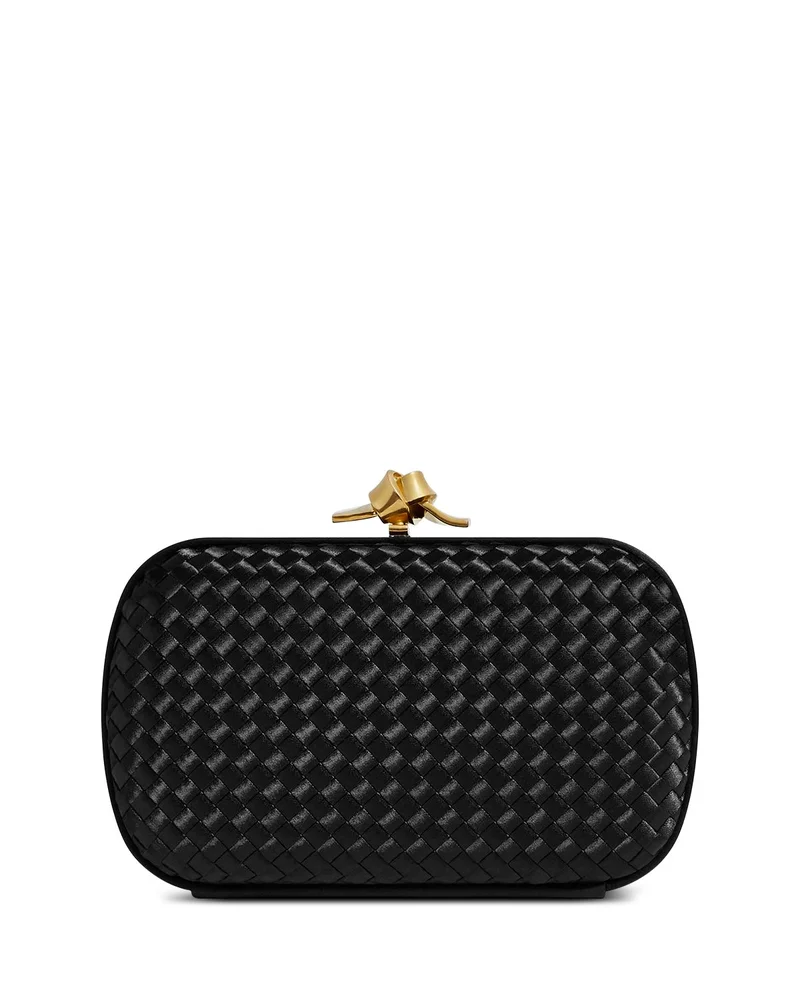 Knot Intreccio Satin Minaudiere Clutch