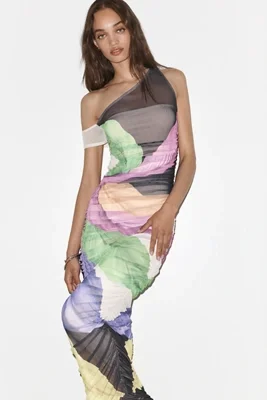 Off-The-Shoulder Ruched Maxi Dress