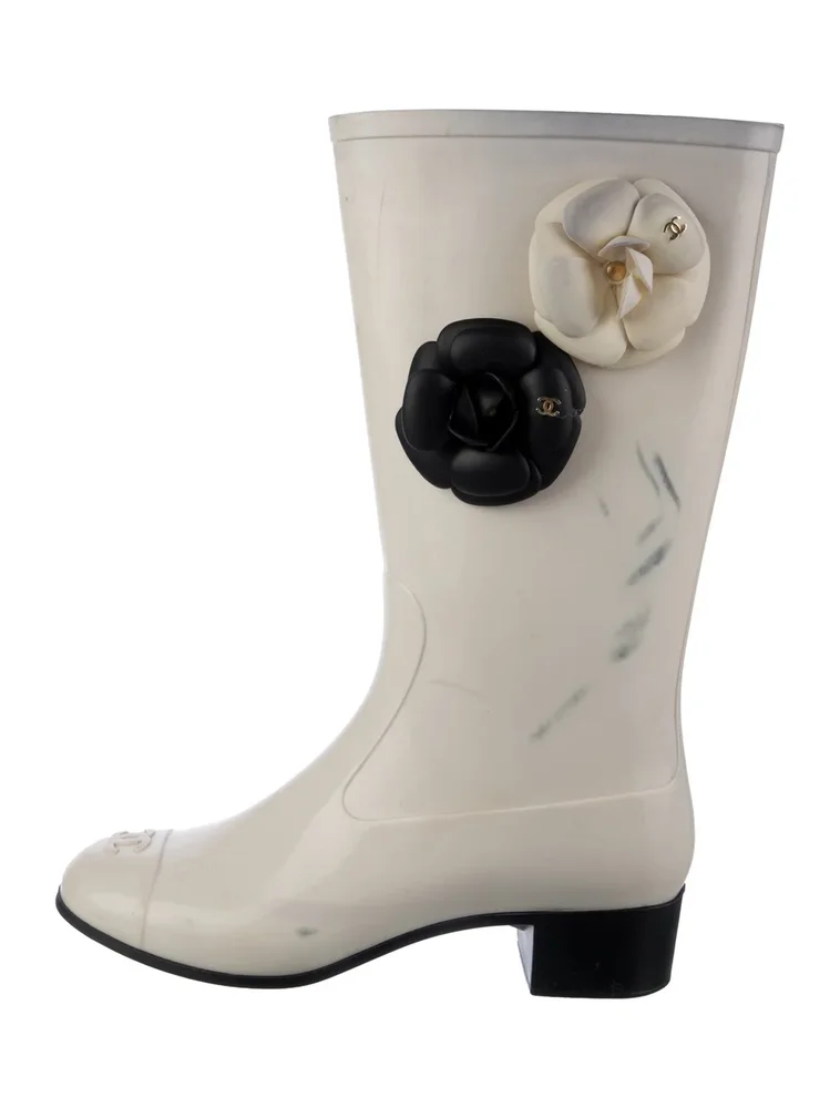 Vintage Interlocking CC Logo Rain Boots