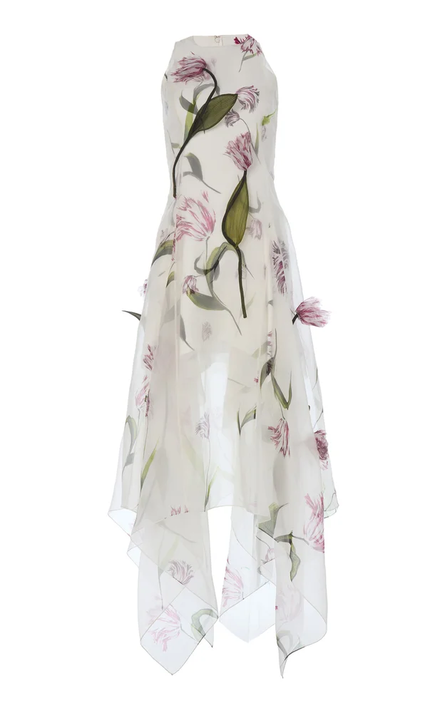 Tulip Silk Midi Dress