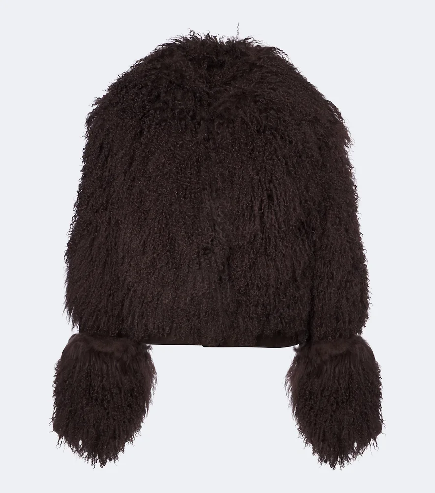 Vespera suede-trimmed shearling jacket