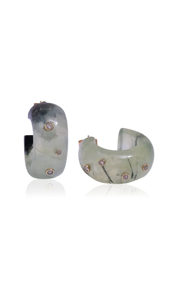 Seaweed Sensation 14K Gold Diamond Earring