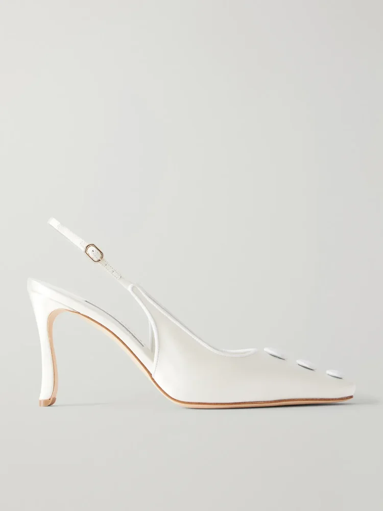 alexa 90 embellished satin pumps