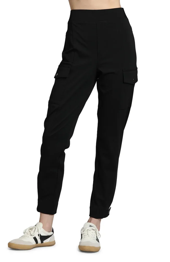 High Waist Ponte Cargo Pants