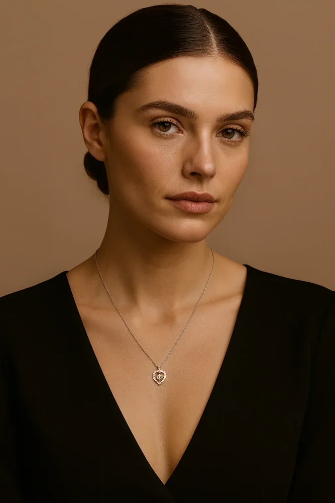 Women's Diamond Heart Radiance Necklace
