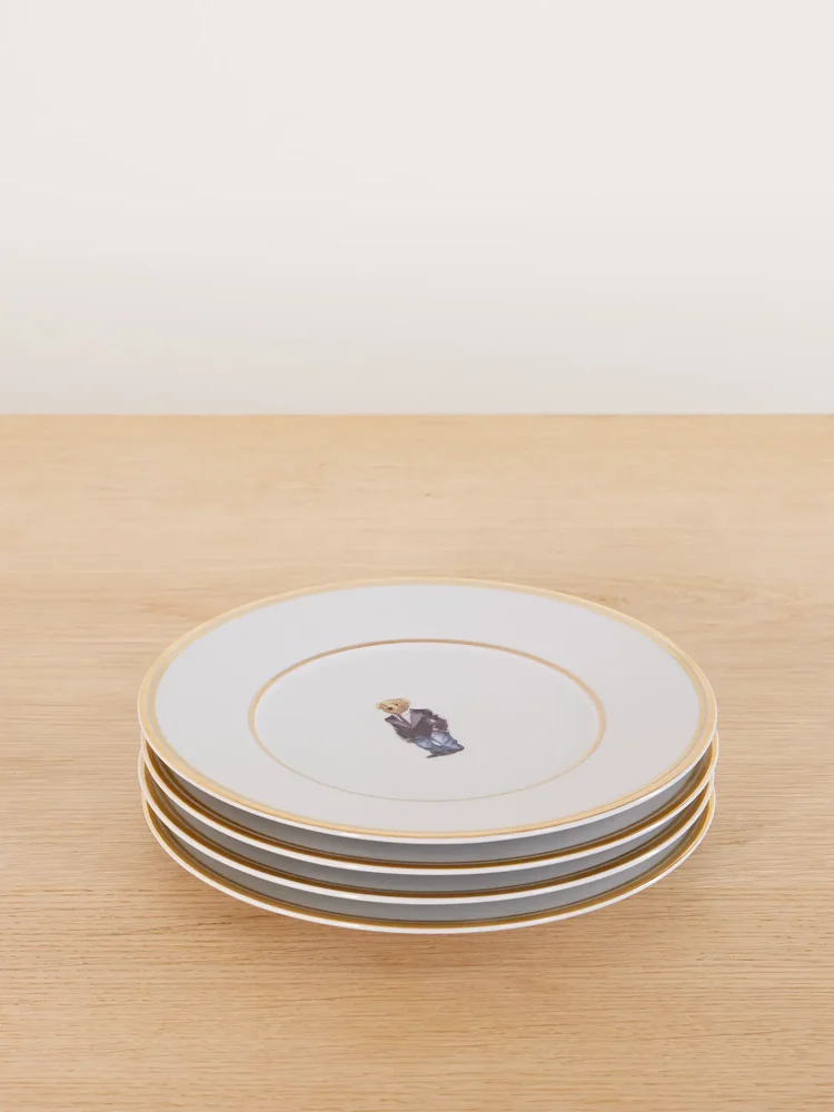 Wilshire Polo Bear set of four porcelain plates