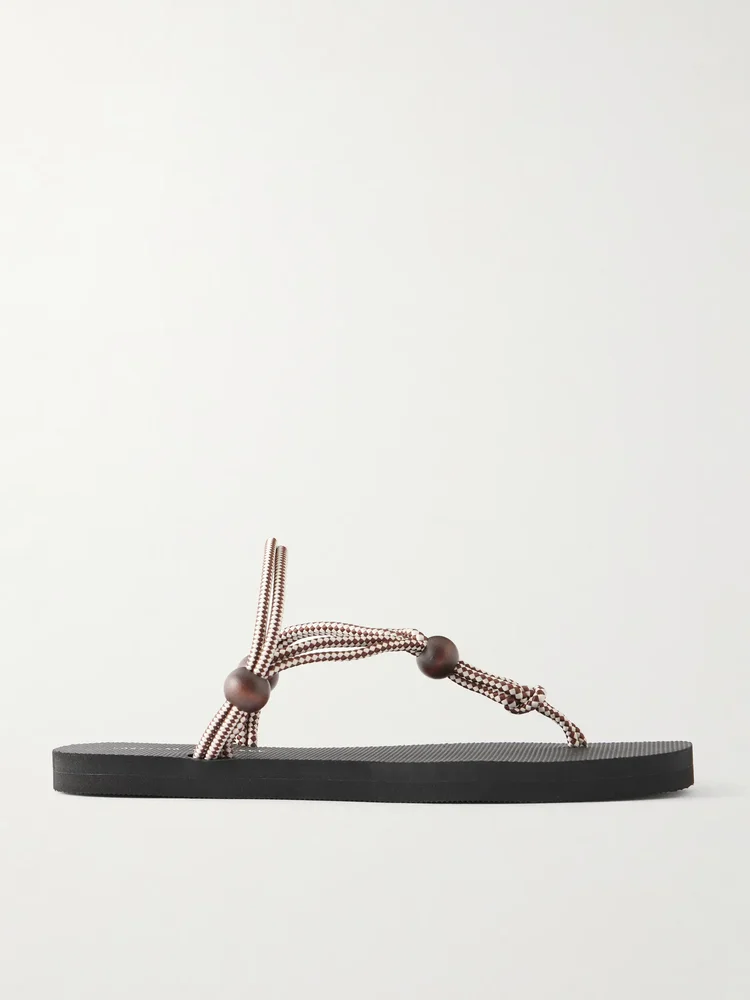 Mika bead-embellished cord sandals