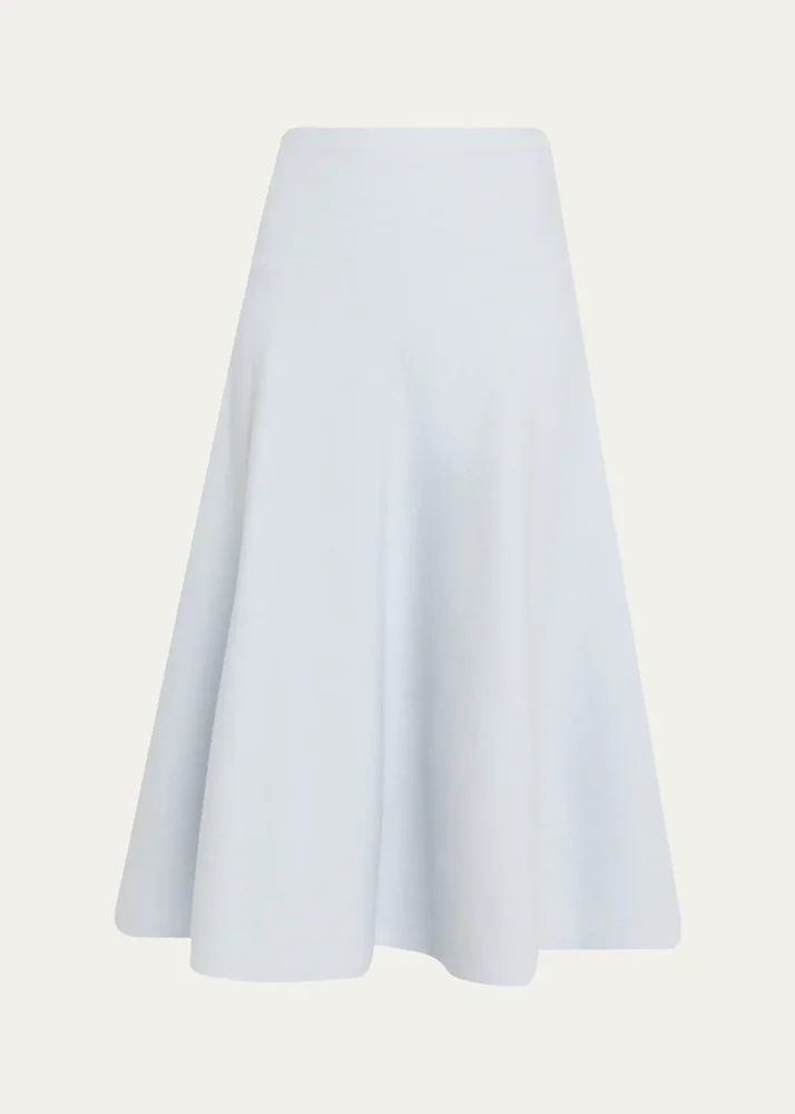Miller Structured Wool Midi Skirt